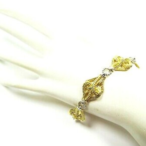 LAGOS Stunning Torsade 18K Yellow Gold Sterling Silver Link Bracelet - Picture 11 of 11